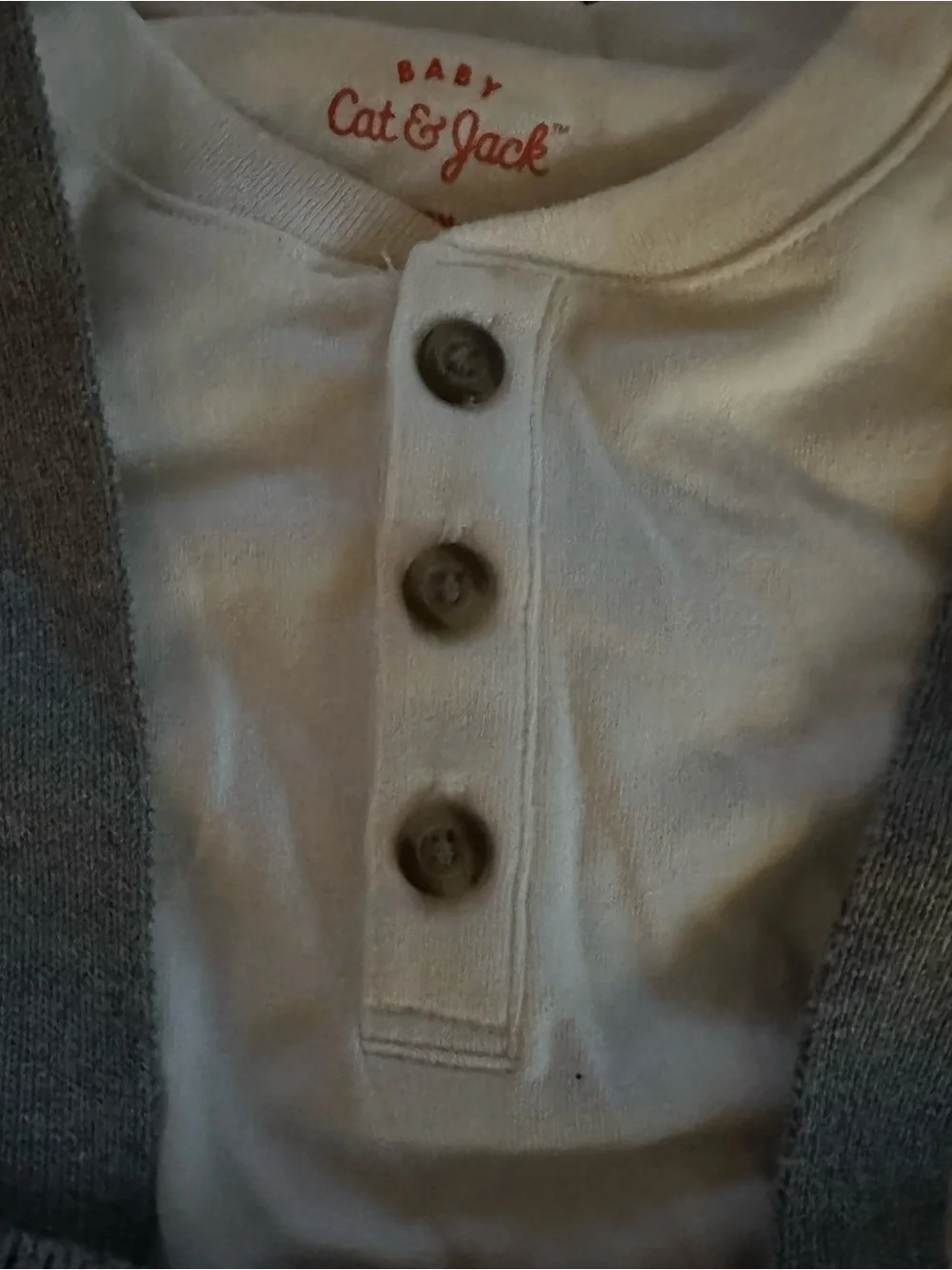 Cat & Jack Henley Top with Gray Knit Suspender Bloomers, NWT, Size 12 Months